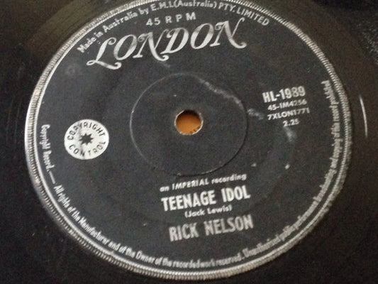 Rick Nelson* : Teen Age Idol / I've Got My Eyes On You (And I Like What I See) (7", Single)