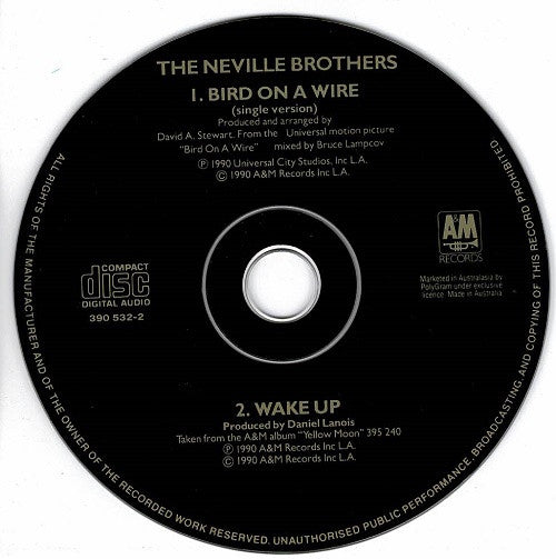 The Neville Brothers : Bird On A Wire (CD, Single)
