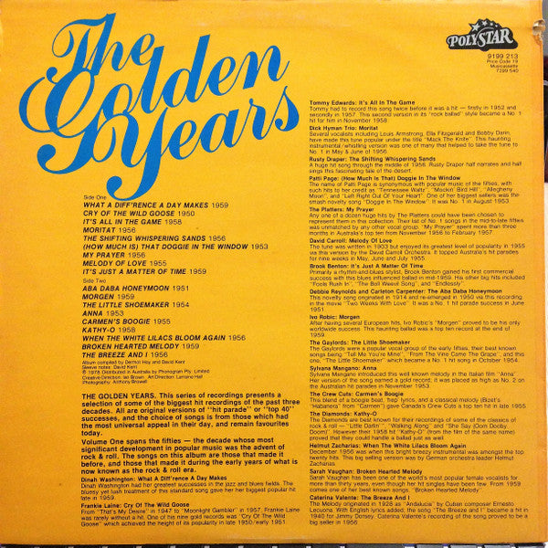 Various : The Golden Years '50 To '59 - Volume 1 (LP, Comp)