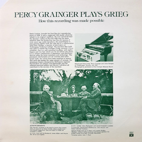 Grieg*, Percy Grainger, Sydney Symphony Orchestra, John Hopkins (11), Leopold Stokowski And His Symphony Orchestra : Concerto In A Minor, Op. 16 / Stokowski Conducts Percy Grainger Favourites (LP, Comp)