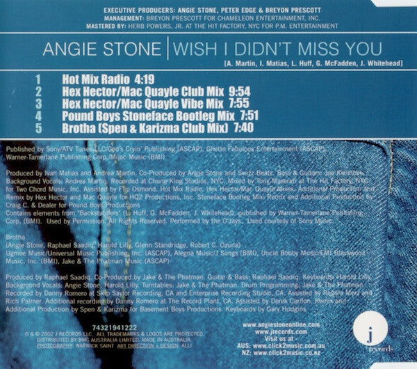 Angie Stone : Wish I Didn't Miss You (CD, Maxi)
