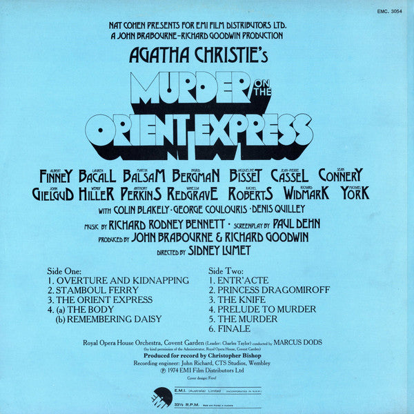 Richard Rodney Bennett, Royal Opera House Orchestra, Covent Garden* : Murder On The Orient Express (Original Motion Picture Soundtrack) (LP, Album)