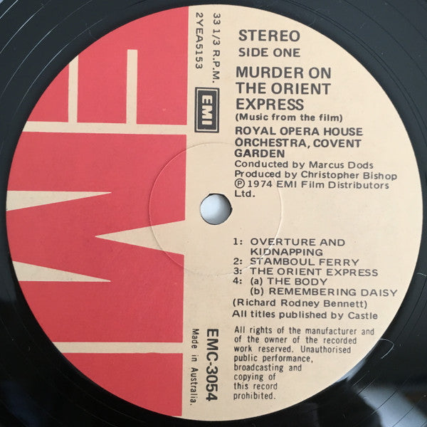Richard Rodney Bennett, Royal Opera House Orchestra, Covent Garden* : Murder On The Orient Express (Original Motion Picture Soundtrack) (LP, Album)