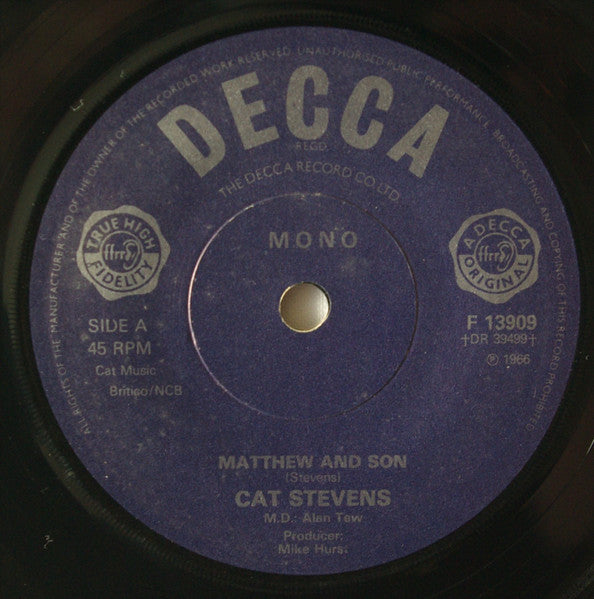 Cat Stevens : Matthew And Son (7", Mono, RE, Dam)