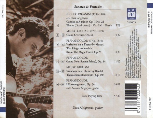 Slava Grigoryan : Sonatas & Fantasies (CD, Album)