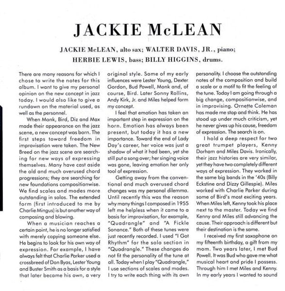 Jackie McLean : Let Freedom Ring (CD, Album, Copy Prot., RE, RM)