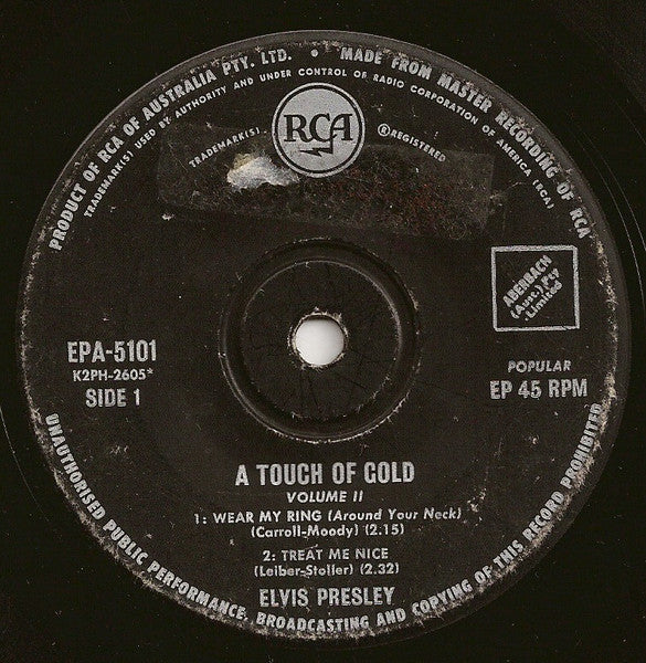 Elvis* : A Touch Of Gold Volume II (7", EP)