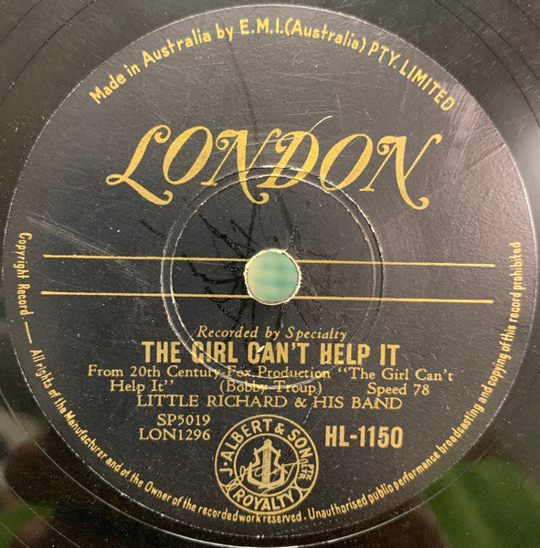 Little Richard & His Band* : The Girl Can't Help It / All Around The World (Shellac, 10")