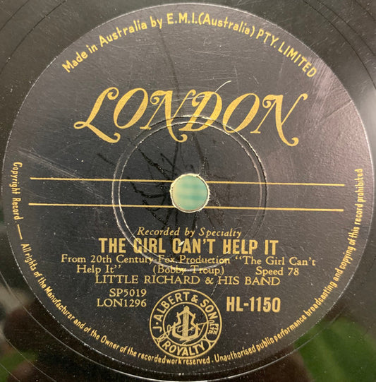 Little Richard & His Band* : The Girl Can't Help It / All Around The World (Shellac, 10")