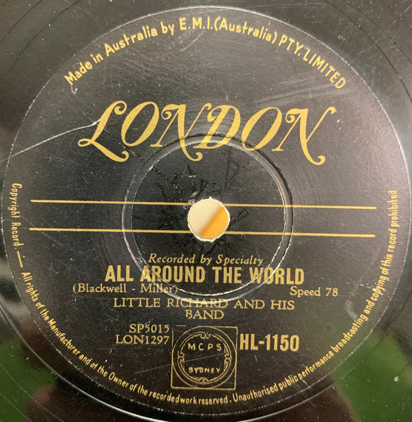 Little Richard & His Band* : The Girl Can't Help It / All Around The World (Shellac, 10")