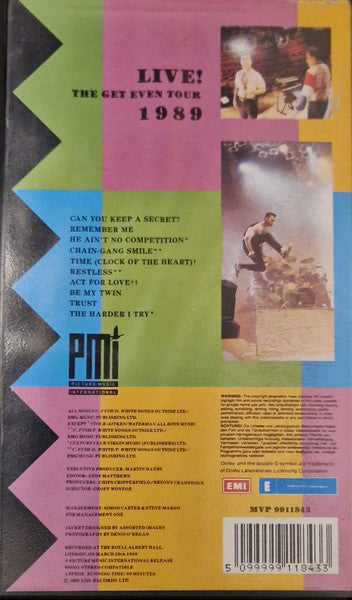 Brother Beyond : Live! 1989 (The Get Even Tour) (VHS, PAL)