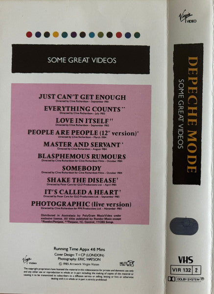 Depeche Mode : Some Great Videos (VHS, RE, PAL)