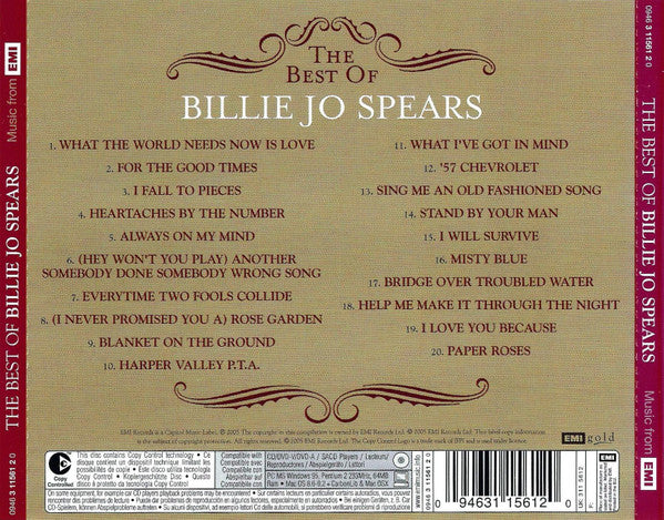 Billie Jo Spears : The Best Of Billie Jo Spears (CD, Comp, Copy Prot.)
