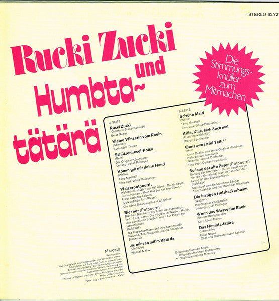 Various : Rucki Zucki Und Humbta-Tätärä (Die Stimmungsknüller Zum Mitmachen) (LP, Comp)
