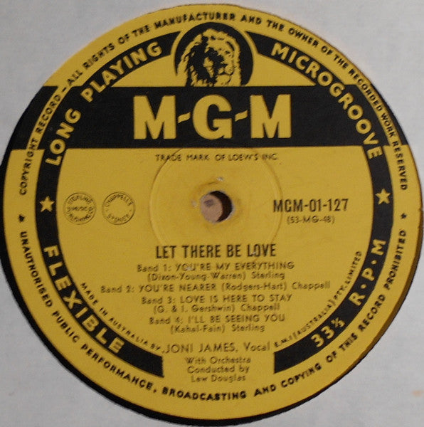Joni James : Let There Be Love (10", Album)