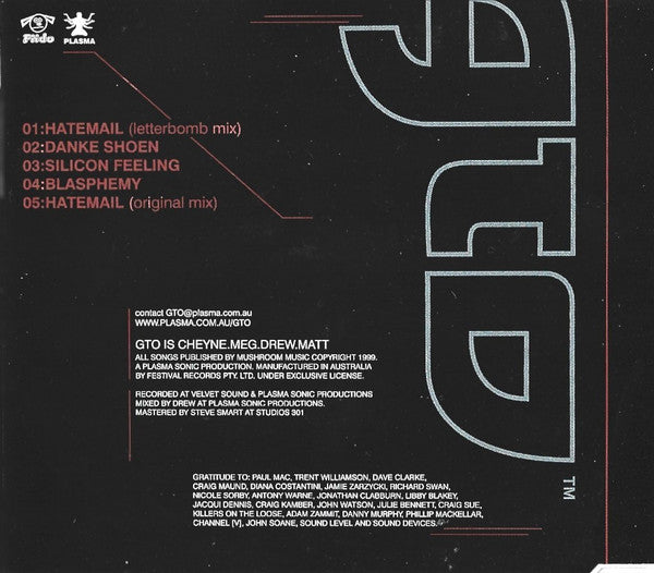 GTO (5) : Hatemail / Danke Shoen (CD, Maxi)