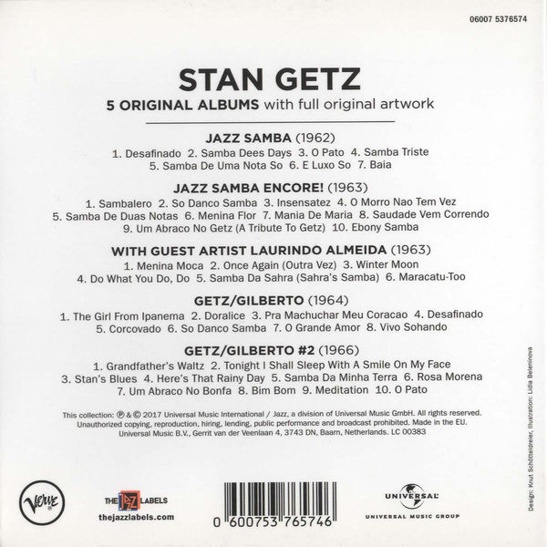 Stan Getz : 5 Original Albums, Vol. 2 (5xCD, Album, RE, RM + Box, Comp)