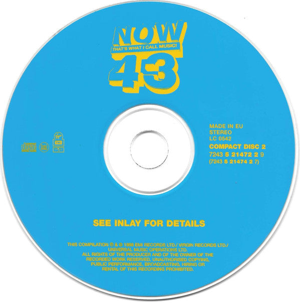 Various : Now That's What I Call Music! 43 (2xCD, Comp)