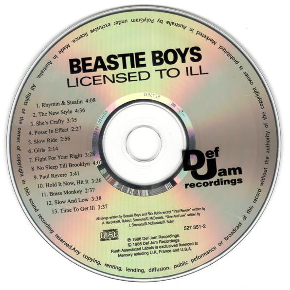 Beastie Boys : Licensed To Ill (CD, Album, RE)