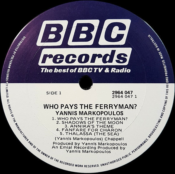 Yannis Markopoulos* : Who Pays The Ferryman? (LP, Album)
