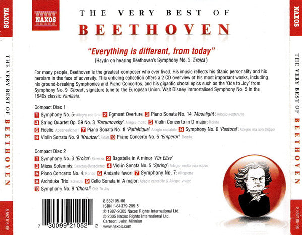 Ludwig van Beethoven : The Very Best Of Beethoven (CD, Comp)
