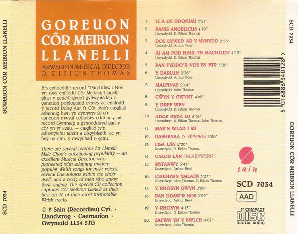 Cǒr Meibion Llanelli* : Goreuon Cǒr Meibion Llanelli / Best Of The Llanelli Male Voice Choir (CD, Album)