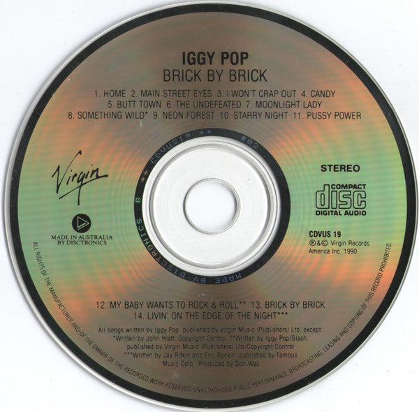 Iggy Pop : Brick By Brick (CD, Album)