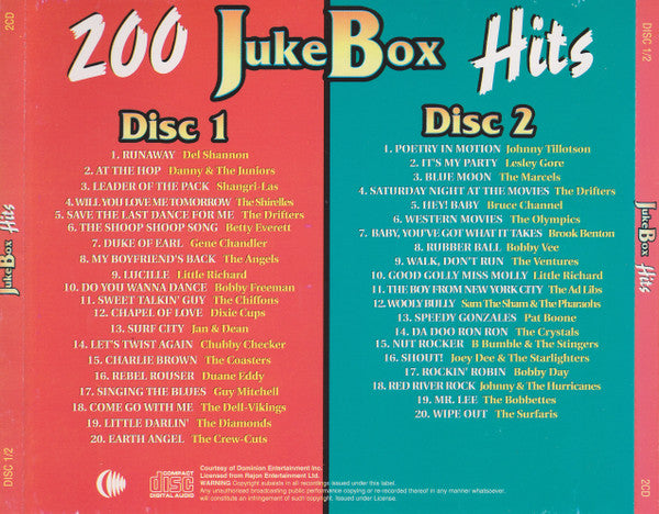 Various : 200 JukeBox Hits (10xCD, Comp)