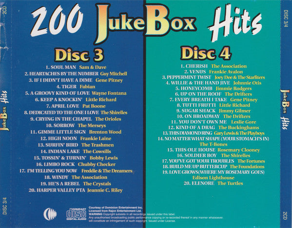 Various : 200 JukeBox Hits (10xCD, Comp)