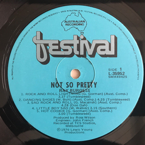 Ray Burgess : Not So Pretty (LP, Album)