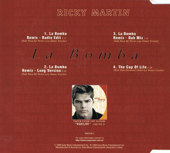 Ricky Martin : La Bomba (CD, Single)