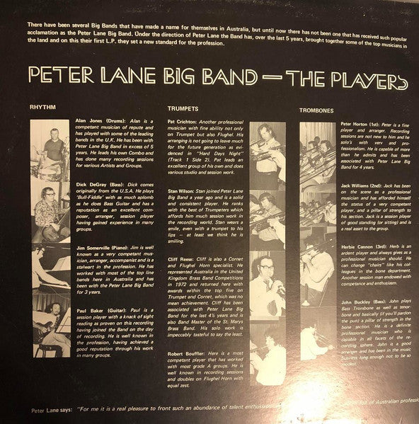 Peter Lane Big Band : Top Brass (LP, Album)