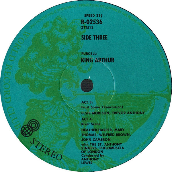 Henry Purcell / Soloists With The St. Anthony Singers / Orchestra Of The Philomusica Of London Conducted By Anthony Lewis (2) : King Arthur (2xLP, Album, Club + Box)