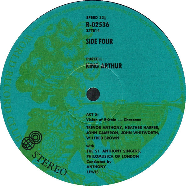 Henry Purcell / Soloists With The St. Anthony Singers / Orchestra Of The Philomusica Of London Conducted By Anthony Lewis (2) : King Arthur (2xLP, Album, Club + Box)