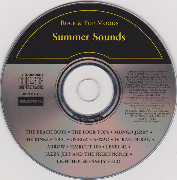 Various : Rock & Pop Moods: Summer Sounds (CD, Comp, Club, Boo)