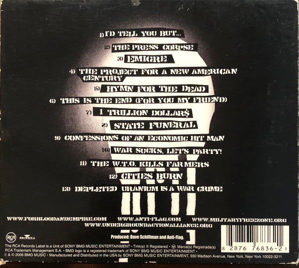 Anti-Flag : For Blood And Empire (CD, Album, Sli)