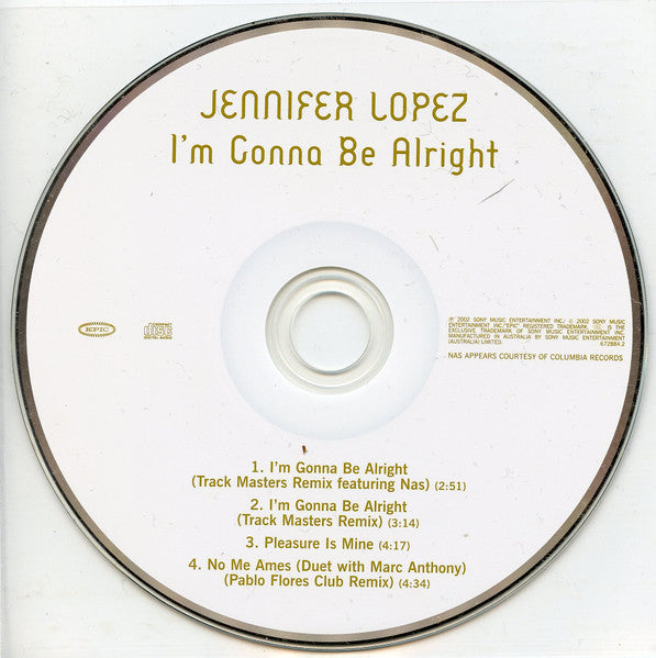 Jennifer Lopez : I'm Gonna Be Alright (CD, Single)