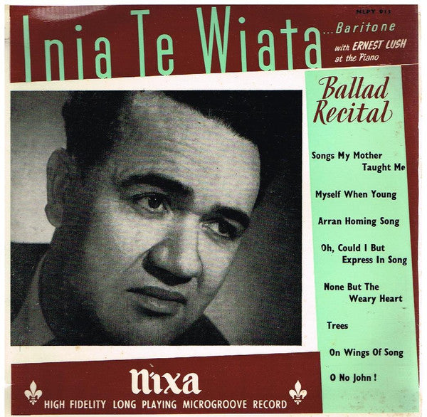 Inia Te Wiata : Ballad Recital (10", Album)