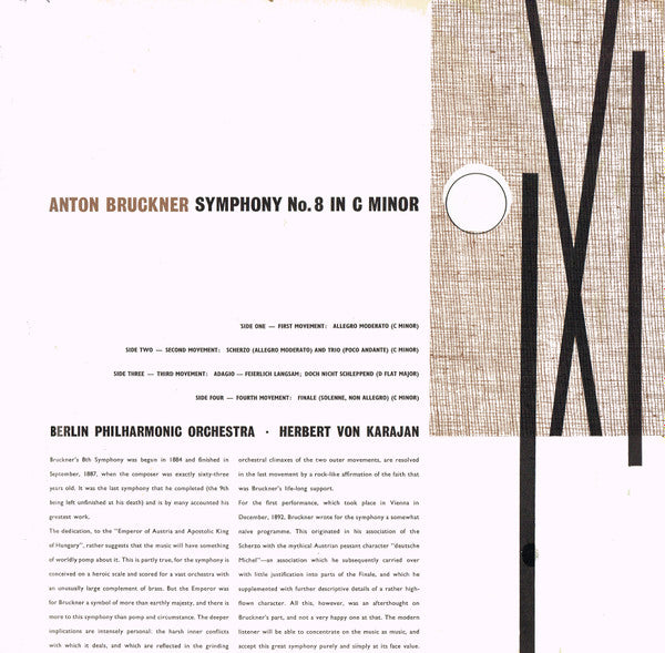 Bruckner* / Herbert Von Karajan, Berlin Philharmonic Orchestra* : Symphony No. 8 In C Minor (2xLP, Album, Mono, Club, Gat)