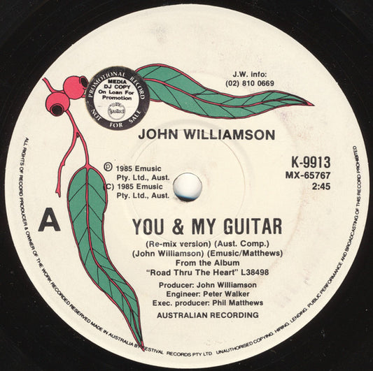 John Williamson : You & My Guitar (7", Single)