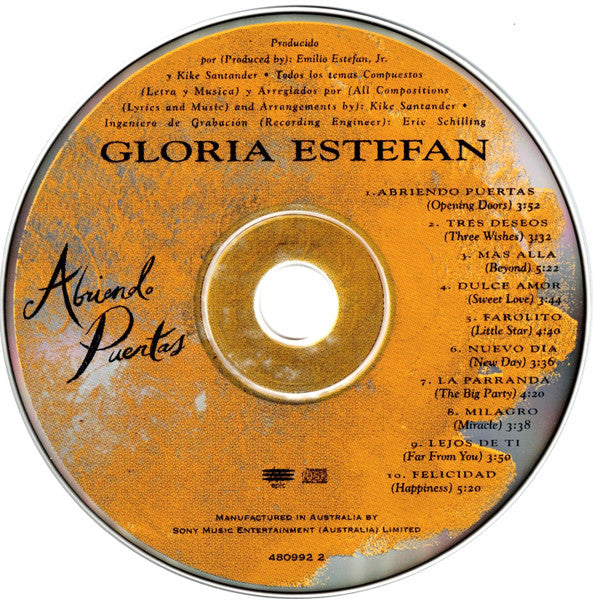 Gloria Estefan : Abriendo Puertas (CD, Album)