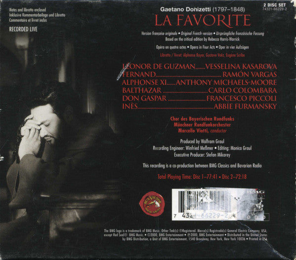 Gaetano Donizetti - Vesselina Kasarova, Ramón Vargas, Münchner Rundfunkorchester, Marcello Viotti : La Favorite (2xCD, Album + Box)