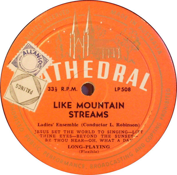 Ladies' Ensemble* : Like Mountain Streams (10", Album)