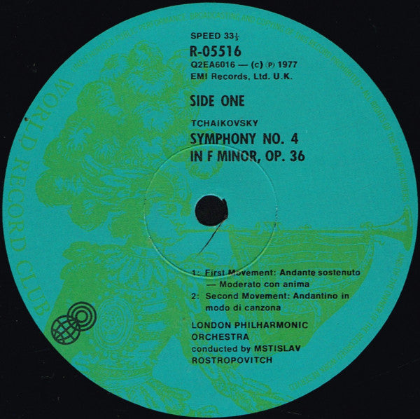 Pyotr Ilyich Tchaikovsky : Symphony No. 4 In F Minor, Op. 36 (LP, Album, Quad, Club)