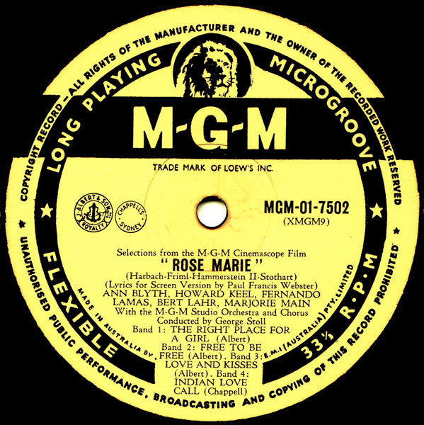 Various : Rose Marie (10", Album)