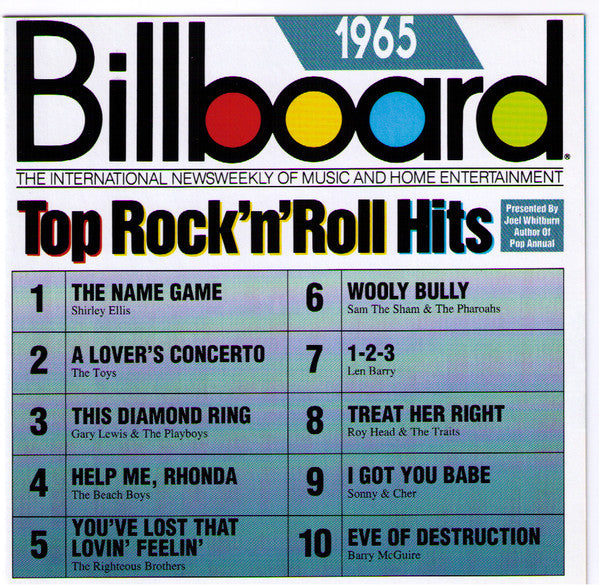 Various : Billboard Top Rock'n'Roll Hits - 1965 (CD, Comp, RE)
