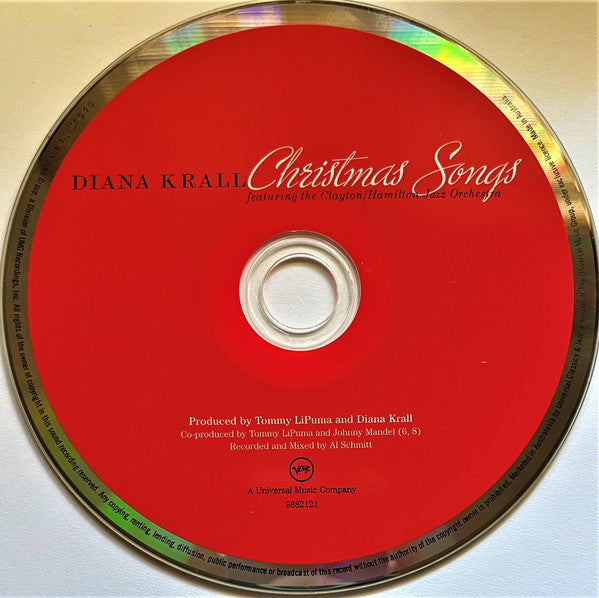 Diana Krall Featuring The Clayton-Hamilton Jazz Orchestra : Christmas Songs (CD, Album)