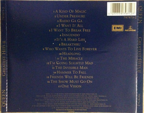 Queen : Greatest Hits II (CD, Comp, RP)