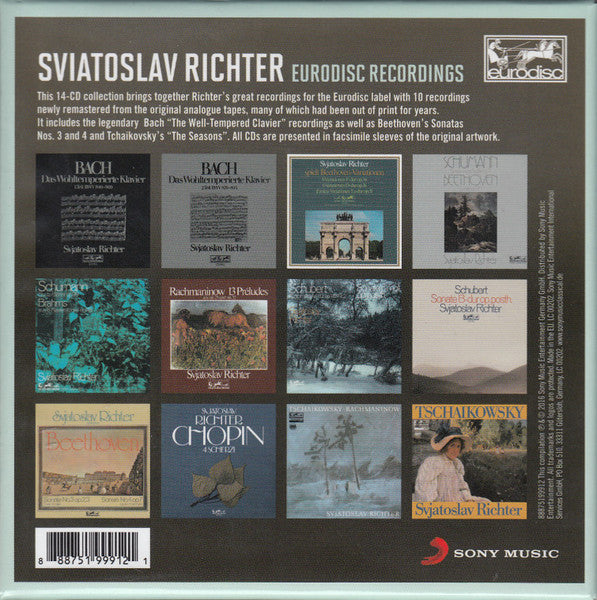 Sviatoslav Richter : Eurodisc Recordings (14xCD, RM + Box, Comp)