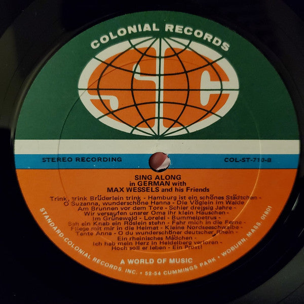 Max Helmut Wessels : Sing Along In German (LP, Comp)